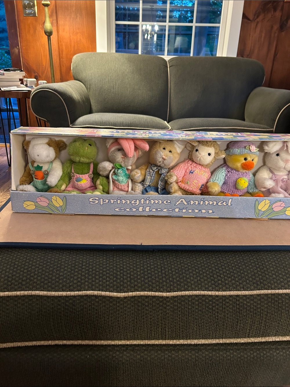 Hug Fun Springtime Animal Collection Plush Bunnies & Duck in Pastel Colors